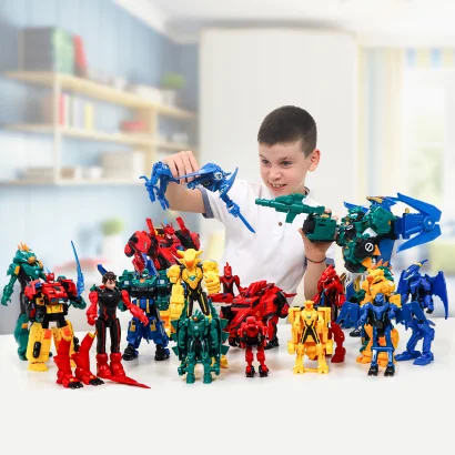 Ігровий набір з роботом-трансформером DINOSTER – СТЕГО БЛАСТ ВІНГ (2 машини, динозавр)