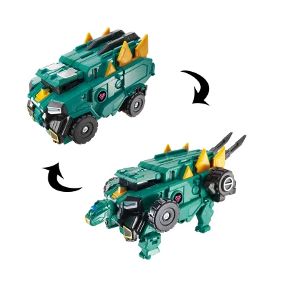 Ігровий набір з роботом-трансформером DINOSTER - СТЕГО ТРОН (2 машини, динозаври)
