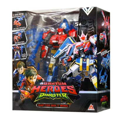 Ігровий набір з роботом-трансформером DINOSTER - РАПТОР БОЛТ ВІНГ (2 машини, динозаври)