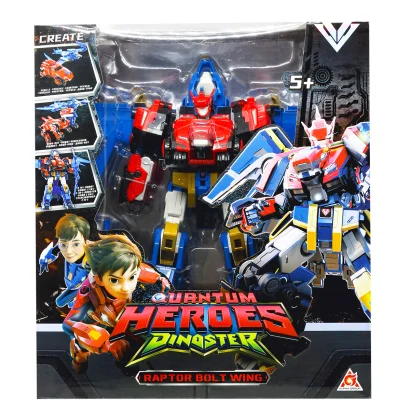 Ігровий набір з роботом-трансформером DINOSTER - РАПТОР БОЛТ ВІНГ (2 машини, динозаври)
