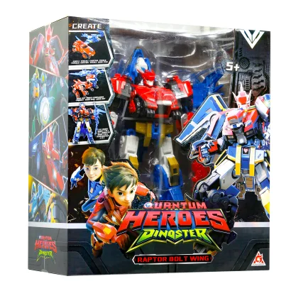 Ігровий набір з роботом-трансформером DINOSTER - РАПТОР БОЛТ ВІНГ (2 машини, динозаври)