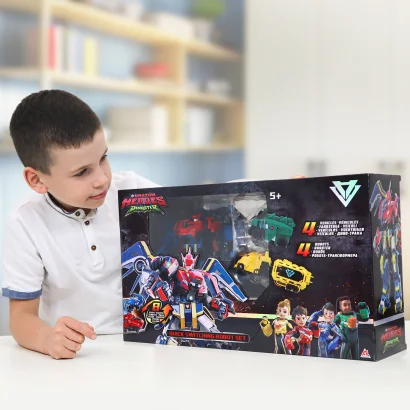 ІГРОВИЙ НАБІР DINOSTER - ШВИДКА ТРАНСФОРМАЦІЯ (4 робота, аксесуари)