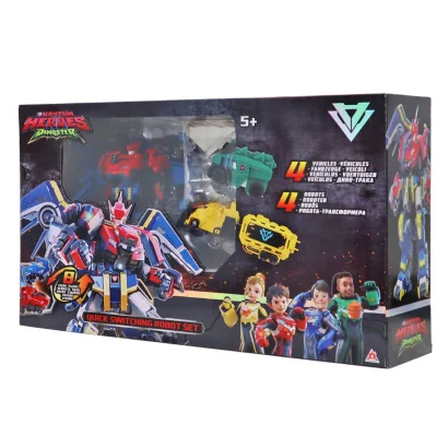 ІГРОВИЙ НАБІР DINOSTER - ШВИДКА ТРАНСФОРМАЦІЯ (4 робота, аксесуари)