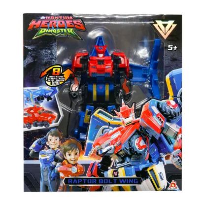 Ігровий набір з роботом-трансформером DINOSTER - РАПТОР БОЛТ ВІНГ (2 машини)