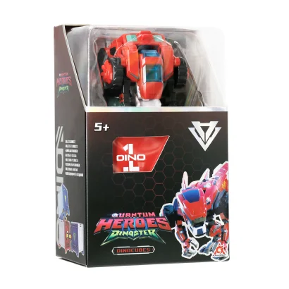 Динозавр-трансформер DINOSTER - ЧЕРВОНИЙ РАПТОР-БОТ (бокс для зберігання)