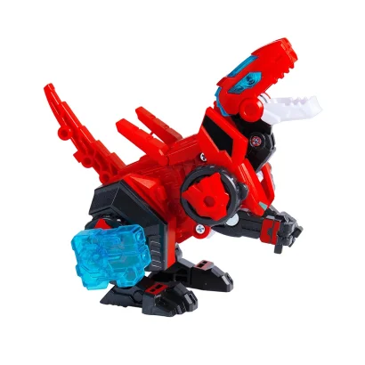 Динозавр-трансформер DINOSTER - ЧЕРВОНИЙ РАПТОР-БОТ (бокс для зберігання)