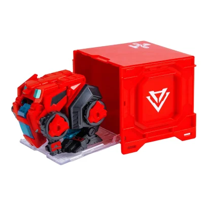 Динозавр-трансформер DINOSTER - ЧЕРВОНИЙ РАПТОР-БОТ (бокс для зберігання)