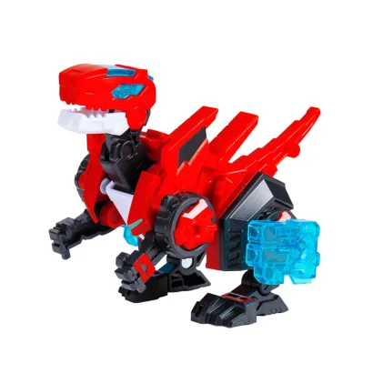 Динозавр-трансформер DINOSTER - ЧЕРВОНИЙ РАПТОР-БОТ (бокс для зберігання)