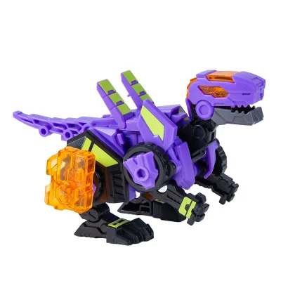 Динозавр-трансформер DINOSTER - ПУРПУРОВИЙ РАПТОР-БОТ (бокс для зберігання)