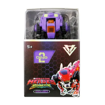Динозавр-трансформер DINOSTER - ПУРПУРОВИЙ РАПТОР-БОТ (бокс для зберігання)