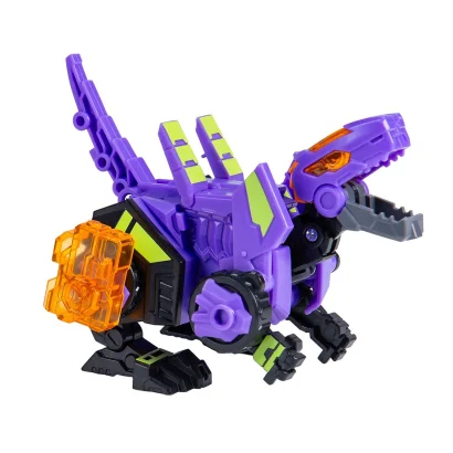 Динозавр-трансформер DINOSTER - ПУРПУРОВИЙ РАПТОР-БОТ (бокс для зберігання)