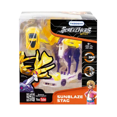 Машинка-трансформер SCREECHERS WILD! S4 L2 - Санблейз Стег
