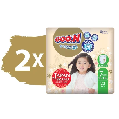 Трусики-підгузки GOO.N Premium Soft для дітей 18-30 kg (розмір 7(3XL), унісекс, 44 шт.)