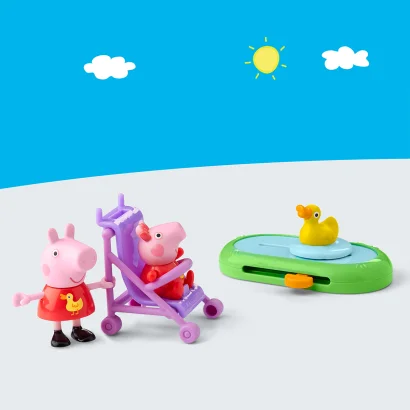 Ігровий набір PEPPA FIGURINES серії "Моменти з Пеппою" &ndash; СЕСТРИЧКИ НА ПРОГУЛЯНЦІ