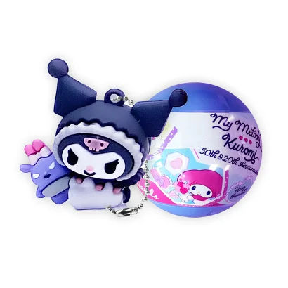 Фігурка-сюрприз на ланцюжку в кулі COOL THINGS  "Hello Kitty" - МОЯ МЕЛОДІ ТА КУРОМІ (в ас.)