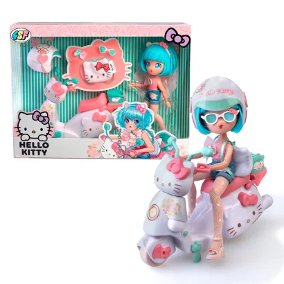 Ігровий набір 4SF MANGA DOLLS серії "Hello Kitty" &ndash; КРАСУНЯ ПІНК НА СКУТЕРІ (з аксес.)