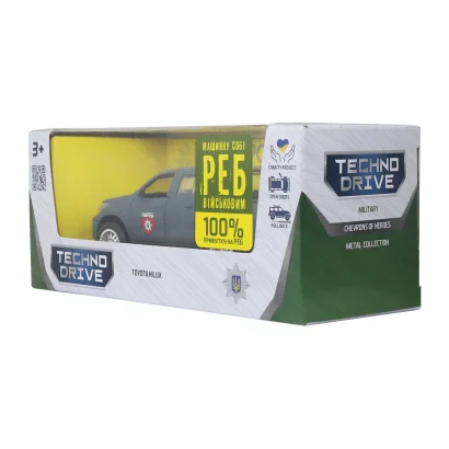 Автомодель серії &quot;Шеврони Героїв&quot; – TOYOTA HILUX – &quot;ОШБр НПУ &quot;ЛЮТЬ&quot;