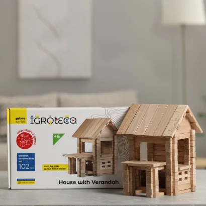 Конструктор дерев'яний Будиночок з верандою 102 дет.