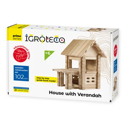 Конструктор дерев'яний Будиночок з верандою 102 дет.