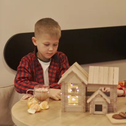 Конструктор дерев'яний Котедж 4в1 206 дет.