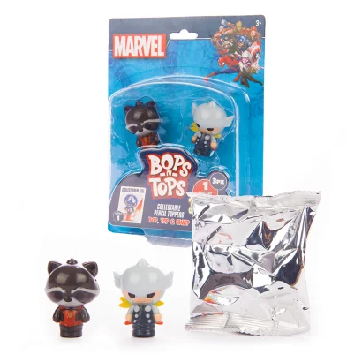 Набір колекційних фігурок-топерів SAMBRO серії "Bop n Tops" &ndash; МАРВЕЛ (3 фігурки, в асорт.)