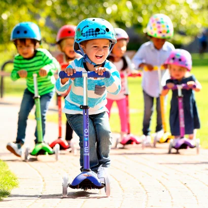 Самокат MICRO серії "Mini Deluxe" - СИНІЙ (до 50 kg, триколісний)