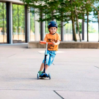 Самокат MICRO серії &quot;Mini Deluxe&quot; – ТЕМНО-СИНІЙ (до 50 kg, 3-х колісний)