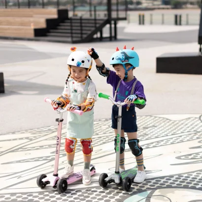 Самокат MICRO серії &quot;Maxi PRO Deluxe&quot; - РОЖЕВИЙ (до 50 kg, триколісний)