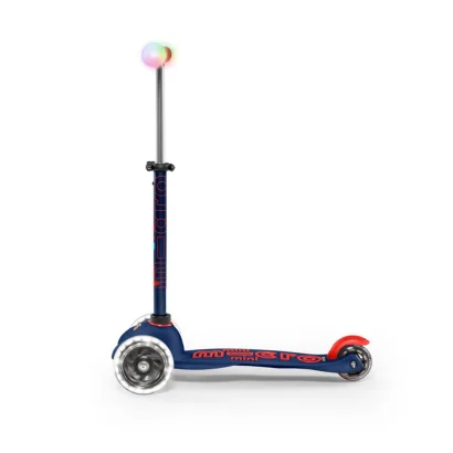 Самокат MICRO серії &quot;Mini Deluxe Magic&quot; – ТЕМНО-СИНІЙ (до 50 kg, триколісний, світло)