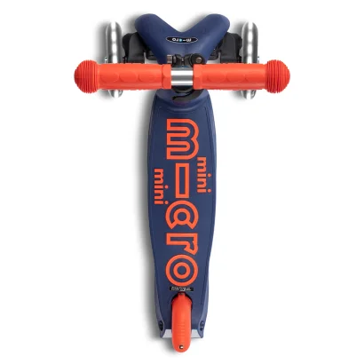 Самокат MICRO серії "Mini Deluxe Foldable LED" &ndash; СИНІЙ (складаний, до 50 кг (kg), триколісний, світло)