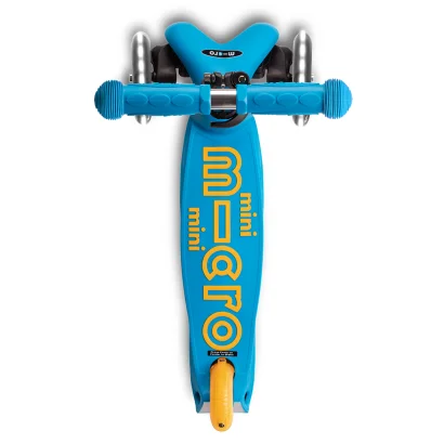 Самокат MICRO серії "Mini Deluxe Foldable LED" &ndash; БЛАКИТНИЙ ОКЕАН (складаний, до 50 кг (kg), триколісний, світло)