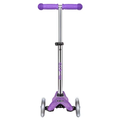 Самокат MICRO серії "Mini Deluxe Fairy Glitter LED" &ndash; ПУРПУРОВИЙ (до 50 kg, 3-х колісний, світло)