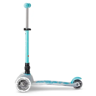 Самокат MICRO серії "Mini Deluxe Foldable Orion Glow LED" &ndash; СИНІЙ (складаний, до 50 кг (kg), триколісний)