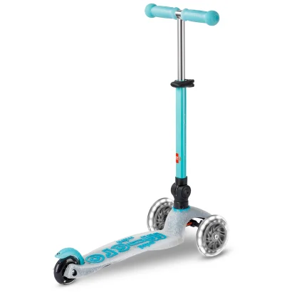 Самокат MICRO серії "Mini Deluxe Foldable Orion Glow LED" &ndash; СИНІЙ (складаний, до 50 кг (kg), триколісний)