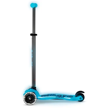 Самокат MICRO серії &quot;Maxi Deluxe Glow LED Plus&quot; - СИНІЙ КРИШТАЛЬ (до 50 kg, триколісний, світло)