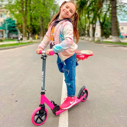 Скутер серії - PRO-FASHION 180 (алюмін., 2 колеса, вантажоміст. до 100 kg, рожевий)