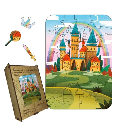Пазл дерев'яний Казкова Фортеця, А5, Картонна коробка