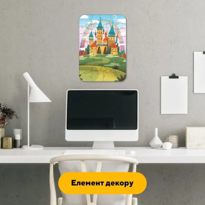 Пазл дерев'яний Казкова Фортеця, А5, Картонна коробка