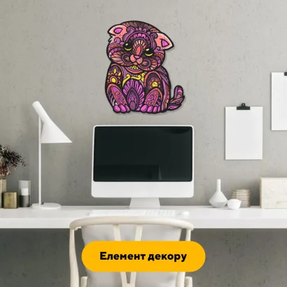 Пазл дерев'яний Казкове Кошеня, А5, Картонна коробка