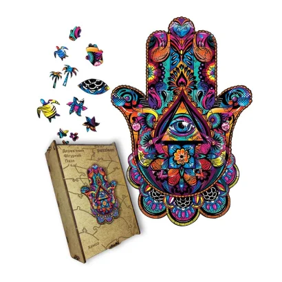 Пазл дерев'яний Хамса, А5, Картонна коробка