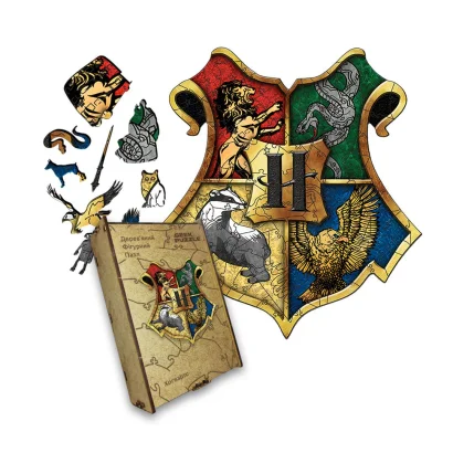 Пазл дерев'яний Хогвартс, А5, Картонна коробка