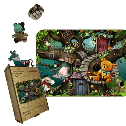 Пазл дерев'яний Медова Пригода, А5, Картонна коробка