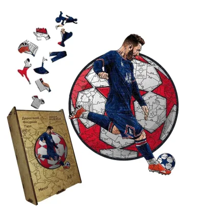 Пазл дерев'яний Мессі, А5, Картонна коробка