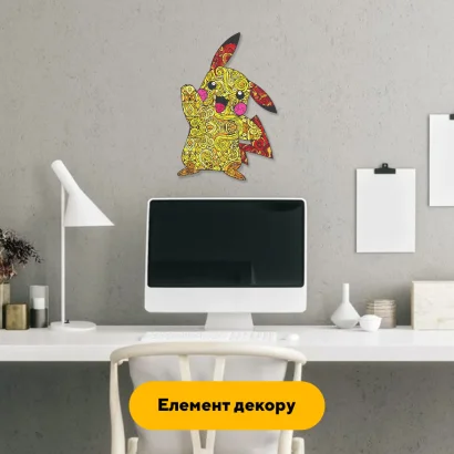 Пазл дерев'яний Пікачу, А5, Картонна коробка