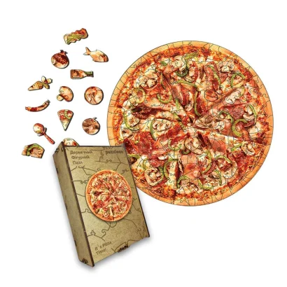 Пазл дерев'яний Піца (It's Pizza Time!), А5, Картонна коробка