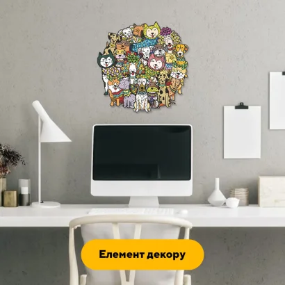 Пазл дерев'яний Планета Цуценят, А5, Картонна коробка