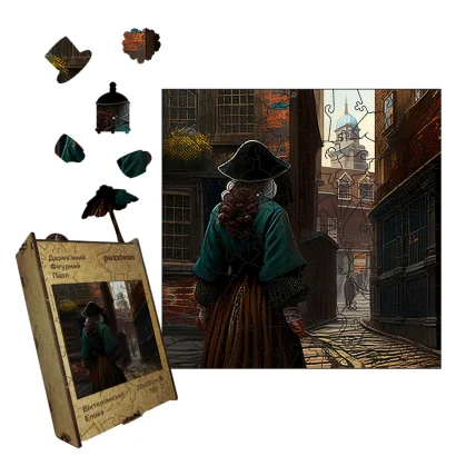 Пазл дерев'яний Вікторіанська Епоха, А5, Картонна коробка