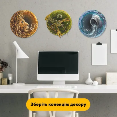 Пазл дерев'яний Знак Зодіаку Рак, А5, Картонна коробка