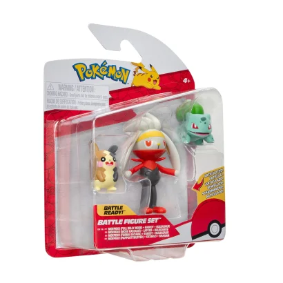 Набір ігрових фігурок POKEMON W18 - МОРПЕКО, БУЛЬБАЗАВР, РАБУТ