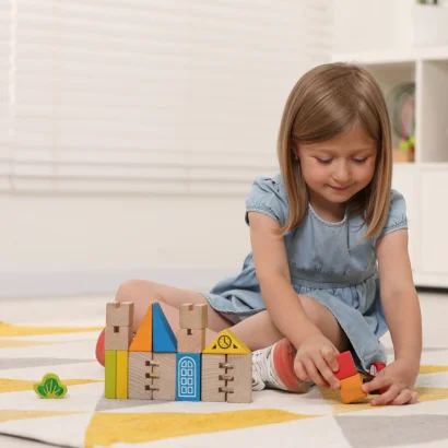 Конструктор дерев'яний Будівельні блоки Місто 18 фігур